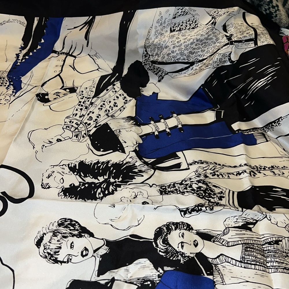 St. John 45th Anniversary silk scarf 34” square - Picture 3 of 6